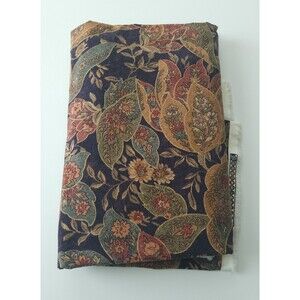 Vintage Ametex Jacobean Paisley Floral Purple Upholstery Fabric